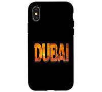 skyline dubai, burj, khalifa, grattacielo, dentro, lettere grassetto Custodia per iPhone X/XS