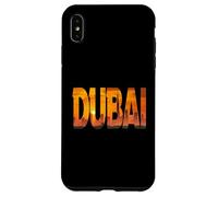 skyline dubai, burj, khalifa, grattacielo, dentro, lettere grassetto Custodia per iPhone XS Max