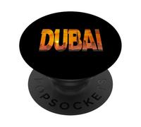 skyline dubai, burj, khalifa, grattacielo, dentro, lettere grassetto PopSockets PopGrip Adesivo