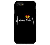Skyline Madrid Battito del Cuore Spagna Bandiera Silhouette Custodia per iPhone SE (2020) / 7/8