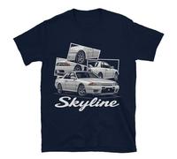 Skyline R32 GT R T-Shirt JDM Legend Turbo Car Tee Japanese Performance Icon Gift, blu, XL