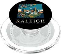 Skyline retrò vintage di Raleigh, Carolina del Nord, Capitol Park PopSockets PopGrip per MagSafe