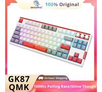 SKYLOONG GK87 QMK/VIA Tastiera cablata USB TKL Tastiera da gioco Programmabile Macro Manopola Split SpaceBar Tastiera ottica retroilluminata RGB