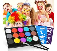 Skymore Set di trucchi per bambini, kit di pittura per il viso, per bambini, colori del corpo con pennello, kit per body painting per carnevale