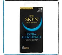 Skyn 8 Preservativi Extra Lubrificati Anallergici No Lattice Condom Sottili Skin