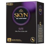SKYN Elite (36 Pezzi) | Skynfeel Preservativi senza lattice per uomo, dimensioni regolari, ultrasottili e morbidi, forma dritta liscia, larghezza 53 mm