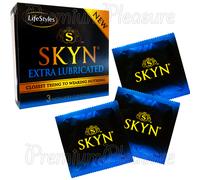 Skyn EXTRA LUBRICATED Scatola Di 3 Condoms senza Lattice Polyisoprene Sensibili