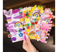 SKYNEO Fermagli per Capelli per Neonate, Accessori per Bambine Piccole, Fermagli per Capelli per Bambini, Fiore Arcobaleno Caramelle Frutta Farfa