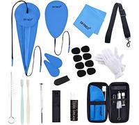SKYNEO Kit di pulizia per sassofono, kit di pulizia per clarinetto con kit di manutenzione, grasso per sughero, tampone, cinghia, panno per la pulizia, poggiapollo, custodia per ance, spazzola per