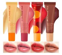 Skynest Balsamo per labbra a 4 colori Maschera idratante e balsamo per le labbra per idratare lucentezza e idratazione istantanea per un tocco di colore trasparente