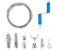 Skynzor Sonda Sturatubi 5M, Diametro 12 MM, Molla Sturatubi Professionale, Spirale Sturatubi, Sonda per Sturare Tubi di Scarico per Trapano, Tubo Stura Lavandini e Scarichi, Coclee di Drenaggio