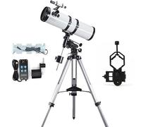 Skyoptikst 750x 150mm Specchio Newton Telescopio ad alta Potenza Equatoriale Osservazione Spazio profondo con Treppiede e Motore