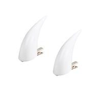 SkyPOOU 1 paio di fermagli per capelli a forma di corno da diavolo, per cosplay, feste in costume di Halloween, forcine per travestimenti, copricapo in maschera, colore bianco, circa 5,4 cm