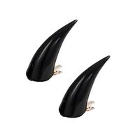 SkyPOOU 1 paio di fermagli per capelli a forma di corno da diavolo, per cosplay, feste in costume di Halloween, forcine per travestimenti, copricapo in maschera, nero, circa 5,4 cm