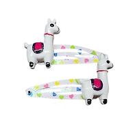 SkyPOOU 1 paio di fermagli per capelli con fiori glitterati per ragazze, accessori per capelli per compleanni, colore bianco