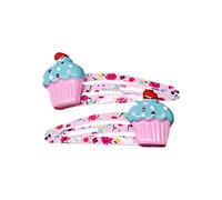 SkyPOOU 1 paio di fermagli per capelli con fiori glitterati per ragazze, accessori per capelli per compleanni, fucsia