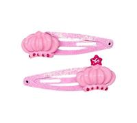 SkyPOOU 1 paio di fermagli per capelli con fiori glitterati per ragazze, accessori per capelli per compleanni, fucsia