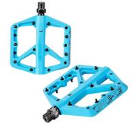 SkyPOOU 1 paio di pedali piatti per mountain bike, in nylon antiscivolo, con cuscinetto sigillato da 9/16 pollici, base larga per ciclismo ergonomico