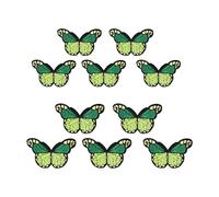 SkyPOOU 10 toppe ricamate in tessuto a forma di farfalla, termoadesive per vestiti, giacche, jeans, borse, decorazioni