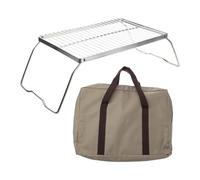 SkyPOOU Acciaio Inox Griglia Griglia Barbecue Tavolo Campeggio Pieghevole Campeggio Esterna Pieghevole Barbecue Escursionismo Staffe