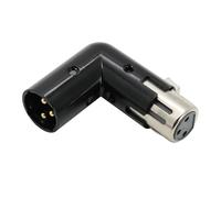 SkyPOOU Adattatore uditivo ad angolo retto da maschio a femmina a 3 pin per esibizioni dal vivo e convertitore uditivo da studio