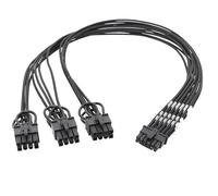 SkyPOOU Cavo elettrico avanzato 8x3 della treccia 16AWG a 12+4Pin con i pettini della gestione per il potere di AX1600i GPU