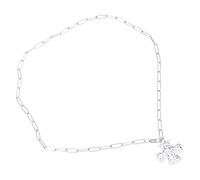 SkyPOOU Collana con ciondolo a forma di crocifisso in acciaio inox, da donna, a strati, stile vintage, a spina di pesce, con catena a serpente