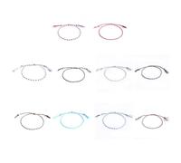 SkyPOOU Confezione da 10 braccialetti intrecciati fatti a mano, in filo di cotone, regolabili, adatti per ogni occasione, nodo regolabile, Misura unica, come descritto