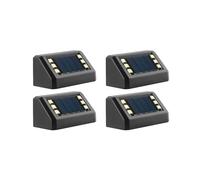 SkyPOOU Confezione da 4 luci solari morbide, impermeabili, per esterni, con oscuramento automatico, adatte per sentieri notturni sicuri e scale, luci solari automatiche