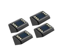 SkyPOOU Confezione da 4 luci solari morbide, impermeabili, per esterni, con oscuramento automatico, adatte per sentieri notturni sicuri e scale, luci solari automatiche