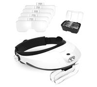 SkyPOOU Dispositivo di ingrandimento in vetro di osservazione della luce a LED montato testa confortevole per ricerca entomologica e coltivazione delle api strumento di ricerca biologica