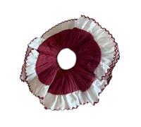 SkyPOOU Eleganti anelli per capelli con bordo a lacci, multistrato con volant, per donne e ragazze. Rossore rossore. Circa 15 cm