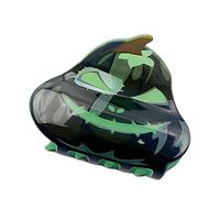 SkyPOOU Fermagli per capelli a tema Halloween incandescente in scuro artiglio per capelli a zucca clip per capelli forte forcina per ragazze. Zucca nera. Circa 5-8 cm