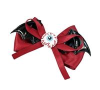 SkyPOOU Fermaglio per capelli a forma di ala con bulbo oculare, resistente, in poliestere, accessorio per capelli da trucco per donne alla moda. Rossore. Circa 13 x 8 cm