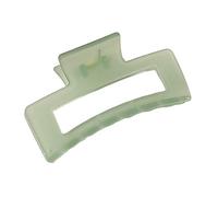 SkyPOOU Grande fermaglio per capelli da 8,9 cm, per donne, rettangolare, quadrato, per capelli sottili, verde