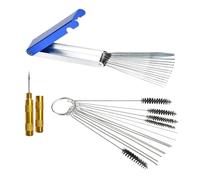 SkyPOOU Kit di pulizia per carburatore e spazzole ad ago per la pulizia del filo del carburatore per la punta della saldatura della moto