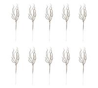 SkyPOOU Steli di fiori artificiali, confezione da 10 pezzi, ramo infrangibile, accento floreale finto per espositori di negozi, ramo realistico per vasi