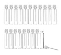 SKYPRO 20 flaconcini vuoti da 1 ml, bottigliette per campioni di profumo, provette per oli essenziali, mini flaconcini ricaricabili in vetro per campioni, contenitori per aromaterapia, fragranze e