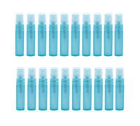 SKYPRO 20 mini flaconi spray in plastica ricaricabile, portatile, per profumi, per pulizia, viaggi, oli essenziali, profumo (5 ml, blu)