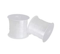 SKYPRO - Filo da pesca in nylon trasparente da 0,6 mm, corda per perline in cristallo, non elastico, per ornamenti natalizi, creazione di gioielli e artigianato - 15 m, 2 rotoli