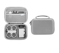 SKYREAT Neo, custodia compatta, in pelle PU, portatile, per drone DJI Neo e accessori per hub di ricarica a due vie, grigio