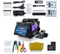 SKYSHL 4,3Pollici Touch Screen TFT Saldatura Giuntatrice Fibra Ottica (Con 10*Elettrodi e Caricabatteria per auto) FTTH SM MM DS NZDS Optical Fiber Fusion Splicer Splicing (SS428F-512)