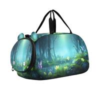 SKYSHU Fairy Wonderland, borsa da palestra impermeabile, con tracolla staccabile, con scomparto per scarpe e tasca bagnata
