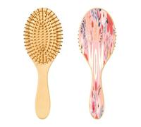 SKYSHU Happy Mother's Day - Spazzola per capelli in legno naturale con comodi capelli in legno, spazzola districante ovale per acconciatura, per donne, uomini e bambini, tutti i tipi di capelli