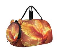 SKYSHU Phenix - Borsa da palestra impermeabile, con tracolla staccabile, con scomparto per scarpe e tasca bagnata