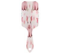 SKYSHU Pink Pig - Spazzola per capelli districante con cuscino d'aria, antistatica, senza dolore, per donne e uomini, spazzola massaggiante per cuoio capelluto con paletta liscia e morbida al tatto