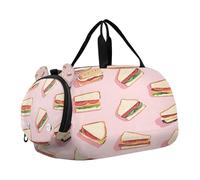 SKYSHU Sandwich, grande borsa impermeabile per la notte, tracolla staccabile, borsa da palestra con scomparto per scarpe e tasca bagnata