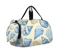 SKYSHU Sea Shell, grande borsa impermeabile per la notte, con tracolla staccabile, con scomparto per scarpe e tasca bagnata