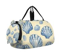 SKYSHU Sea Shell, grande borsa impermeabile per la notte, con tracolla staccabile, con scomparto per scarpe e tasca bagnata