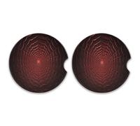 SKYSHU Set di 2 sottobicchieri rotondi per auto con ragnatela di Halloween, per bevande, assorbenti, in pietra ceramica, con base in sughero e impugnatura per una facile pulizia, 6,5 cm